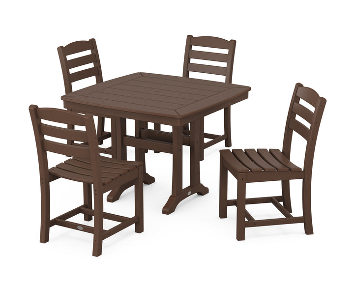 POLYWOOD® La Casa Café Side Chair 5-Piece Dining Set with Trestle Legs