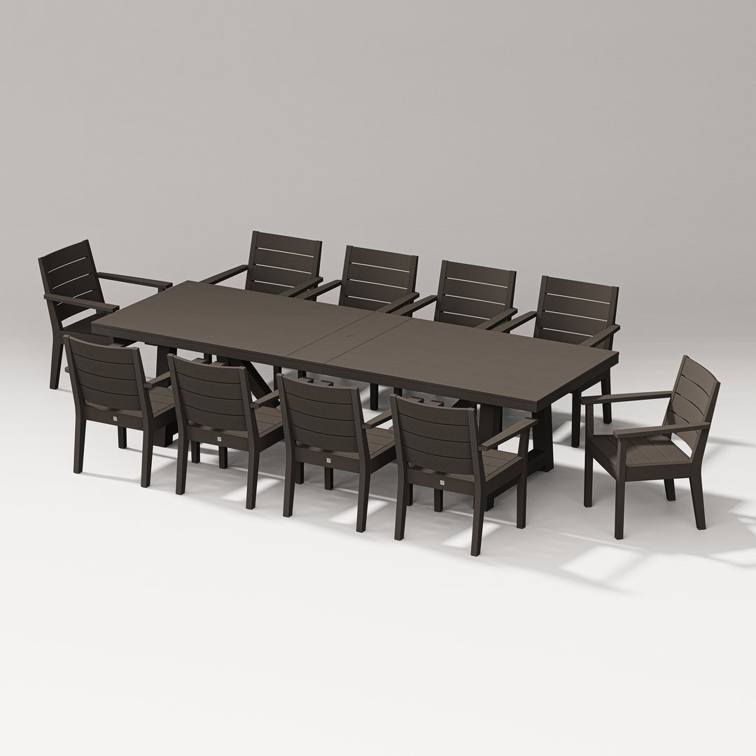 PW Designer Series Latitude 11-Piece A-Frame Table Dining Set