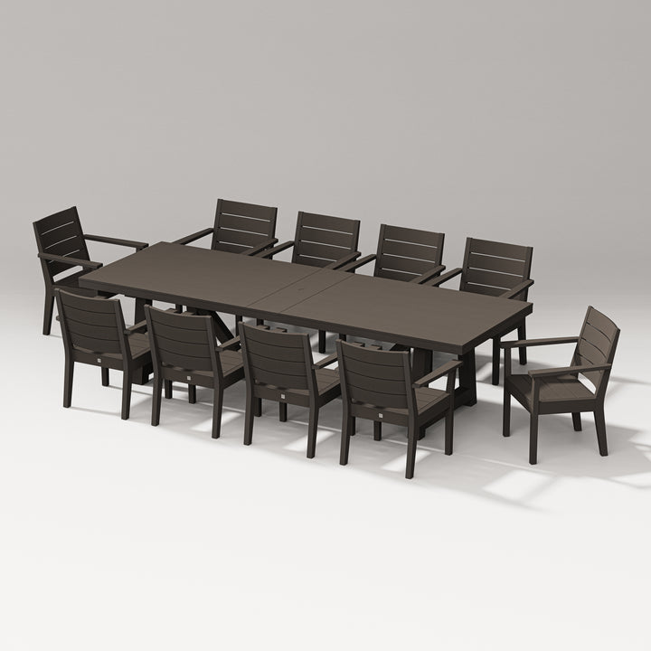 PW Designer Series Latitude 11-Piece A-Frame Table Dining Set