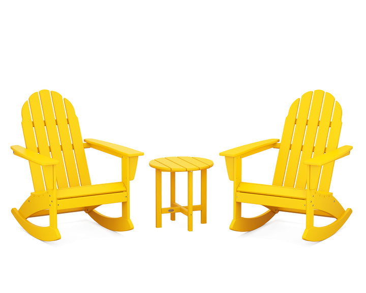 POLYWOOD® Vineyard 3-Piece Adirondack Rocking Chair Set