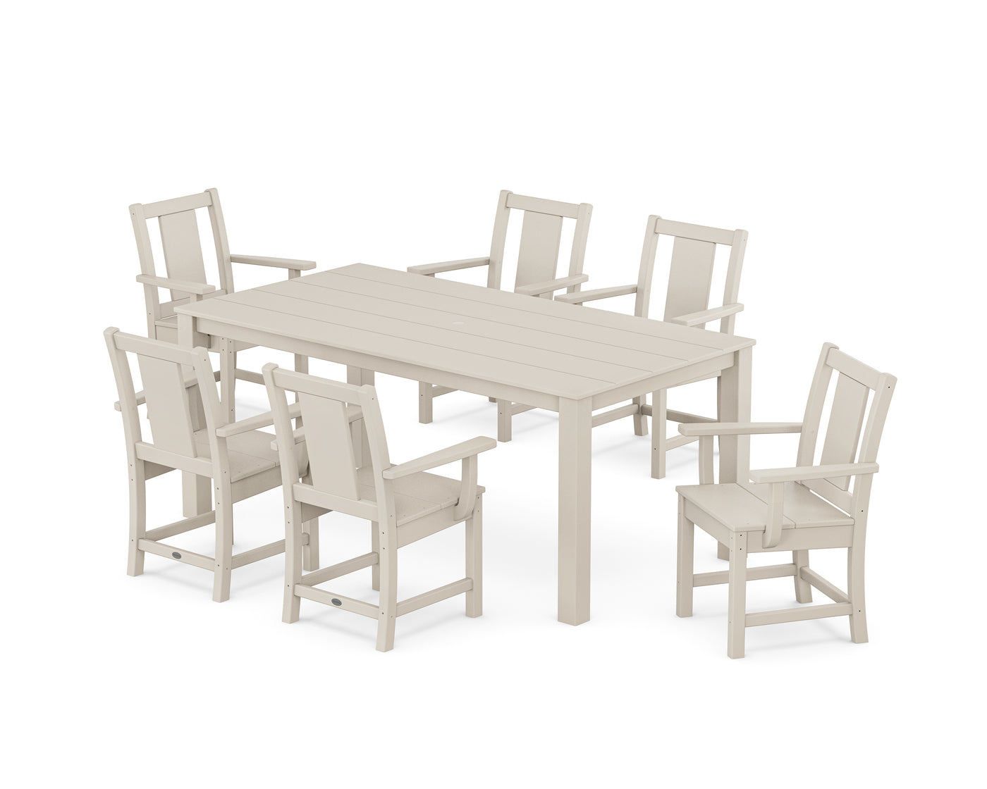 Prairie Arm Chair 7-Piece Parsons Dining Set