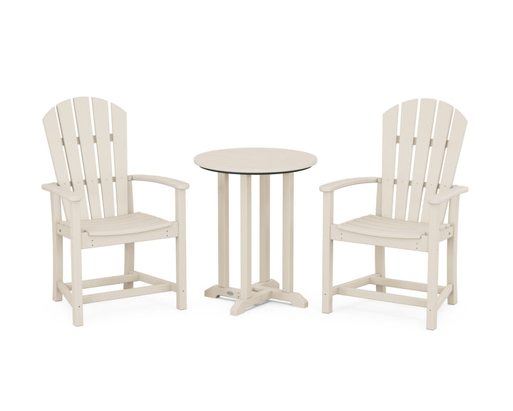 POLYWOOD® Palm Coast 3-Piece Round Farmhouse Bistro Dining Set