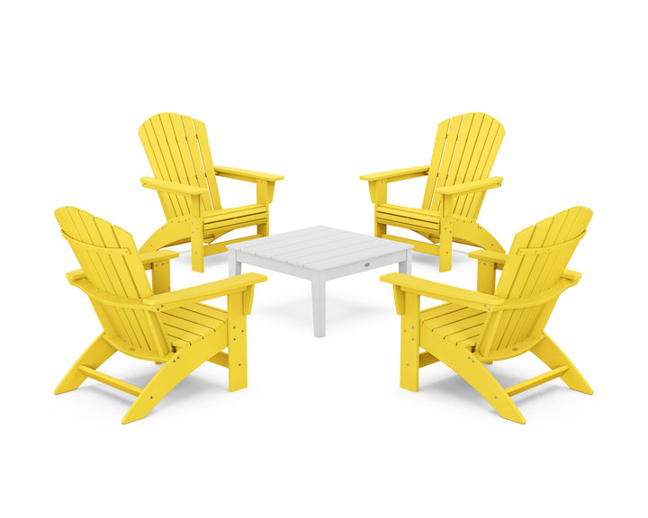 POLYWOOD® 5-Piece Nautical Grand Adirondack Chair Conversation Group