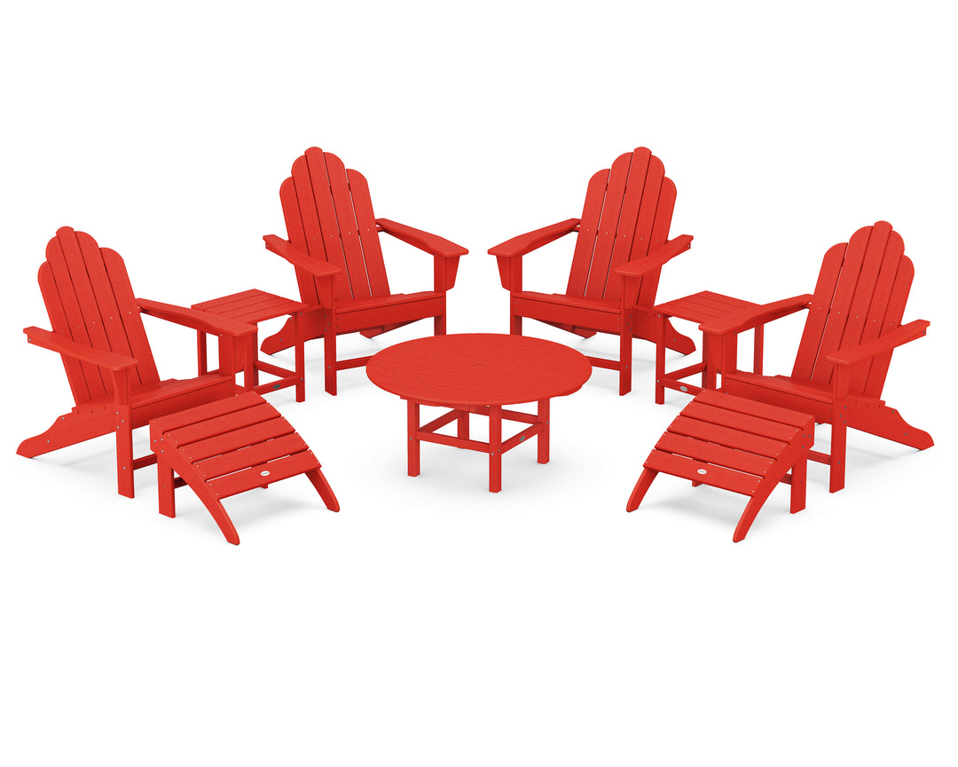 POLYWOOD® Long Island Adirondack 9-Piece Conversation Group