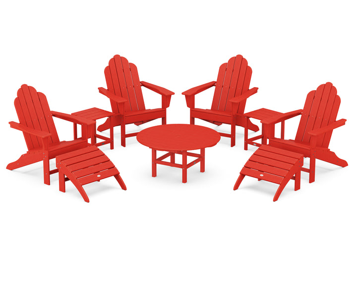 POLYWOOD® Long Island Adirondack 9-Piece Conversation Group