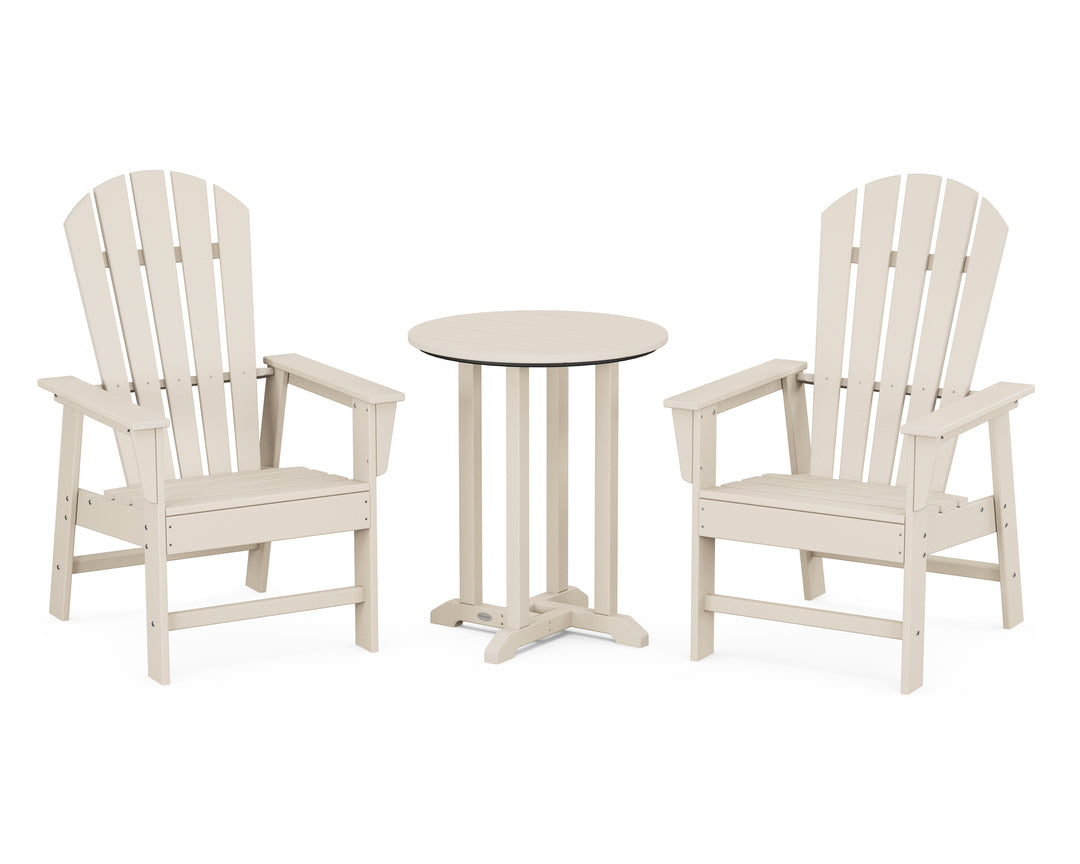 POLYWOOD® South Beach 3-Piece Round Farmhouse Bistro Dining Set