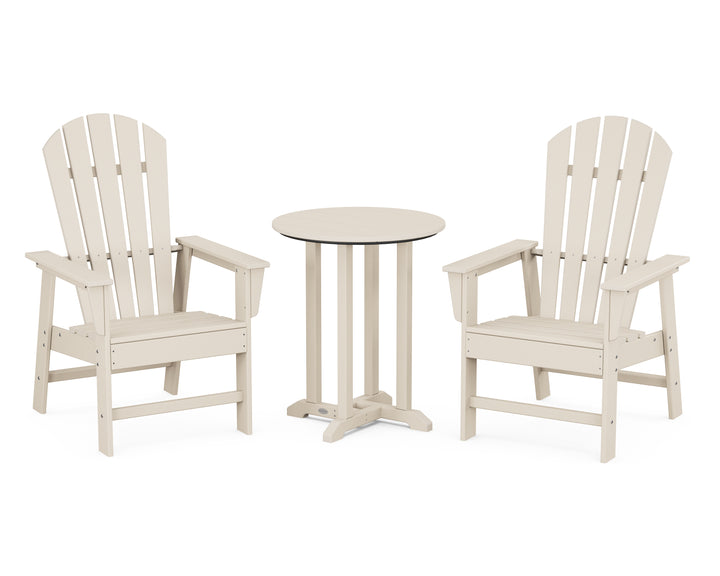 POLYWOOD® South Beach 3-Piece Round Farmhouse Bistro Dining Set