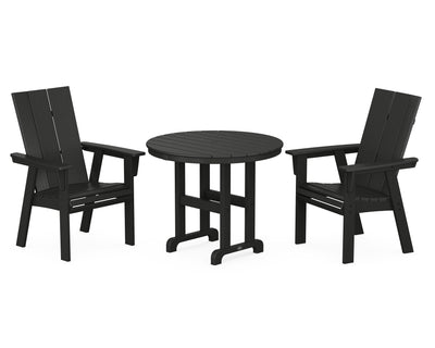 Modern Adirondack 3-Piece Round Dining Set