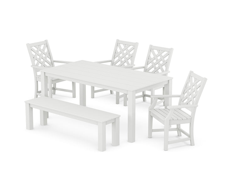 Country Living Wovendale 6-Piece Parsons Dining Set with Bench