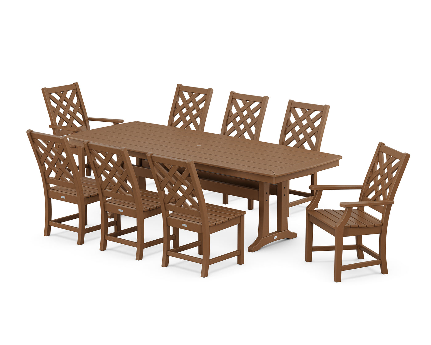 Wovendale 9-Piece Dining Set with Trestle Legs