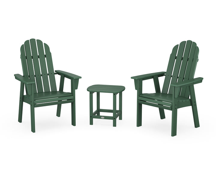 POLYWOOD® Vineyard 3-Piece Curveback Upright Adirondack Chair Set