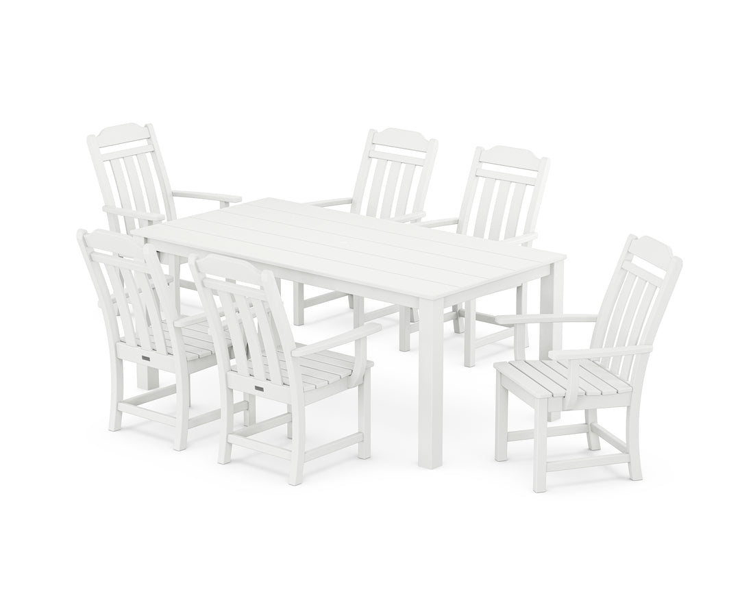 Country Living Cottage Arm Chair 7-Piece Parsons Dining Set