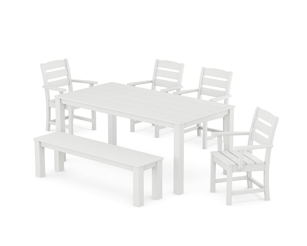 POLYWOOD® Lakeside 6-Piece Parsons Dining Set with Bench