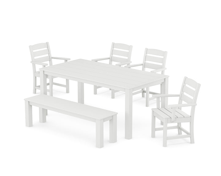 POLYWOOD® Lakeside 6-Piece Parsons Dining Set with Bench