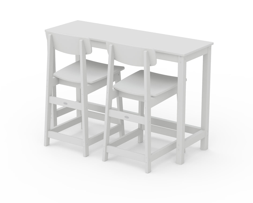 POLYWOOD® Modern Studio Urban Counter Chair 3-Piece Balcony Set