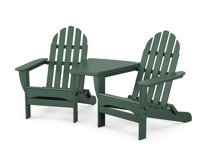 POLYWOOD® Classic Folding Adirondacks with Angled Connecting Table