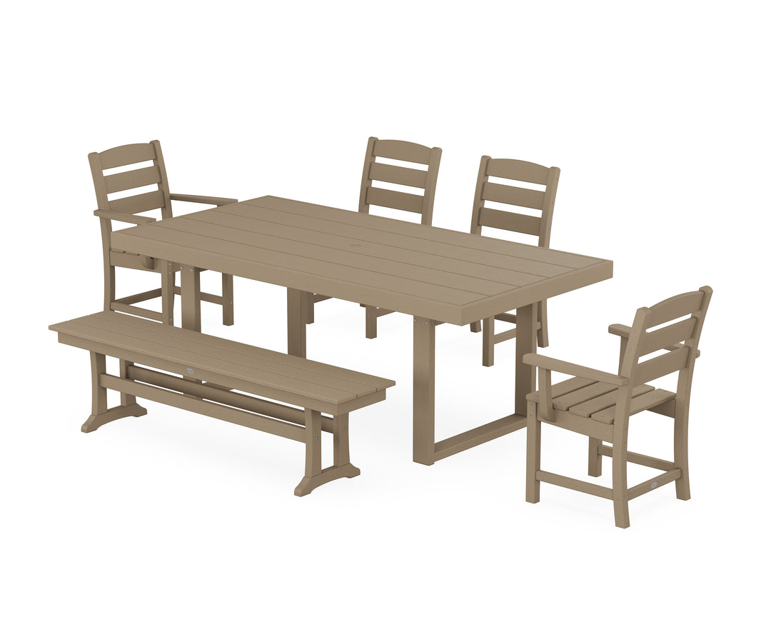 POLYWOOD® Lakeside 6-Piece Dining Set with Bench