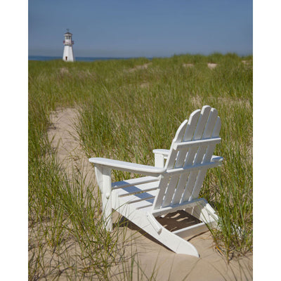 Classic Folding Adirondack Chair - White - Express Delivery