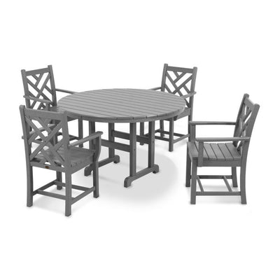 Chippendale 5-Piece Round Arm Chair Dining Set