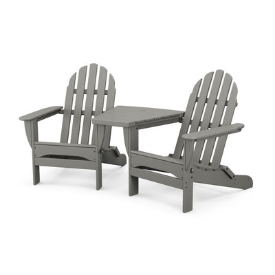 Classic Folding Adirondacks with Connecting Table