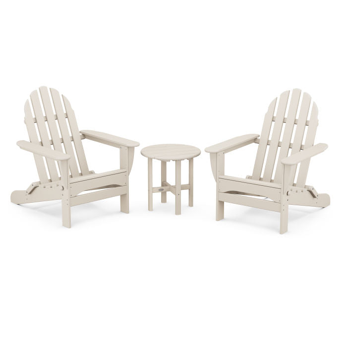 Classic Folding Adirondack Chair Set - Sand - ED