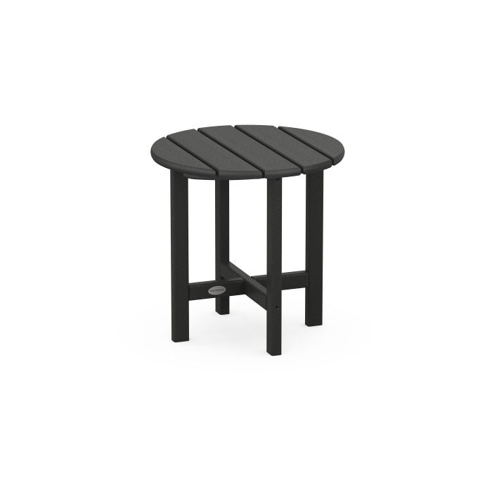 ROUND 18" SIDE TABLE - Black - In Stock - ED
