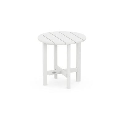 ROUND 18" SIDE TABLE - White - In Stock - ED